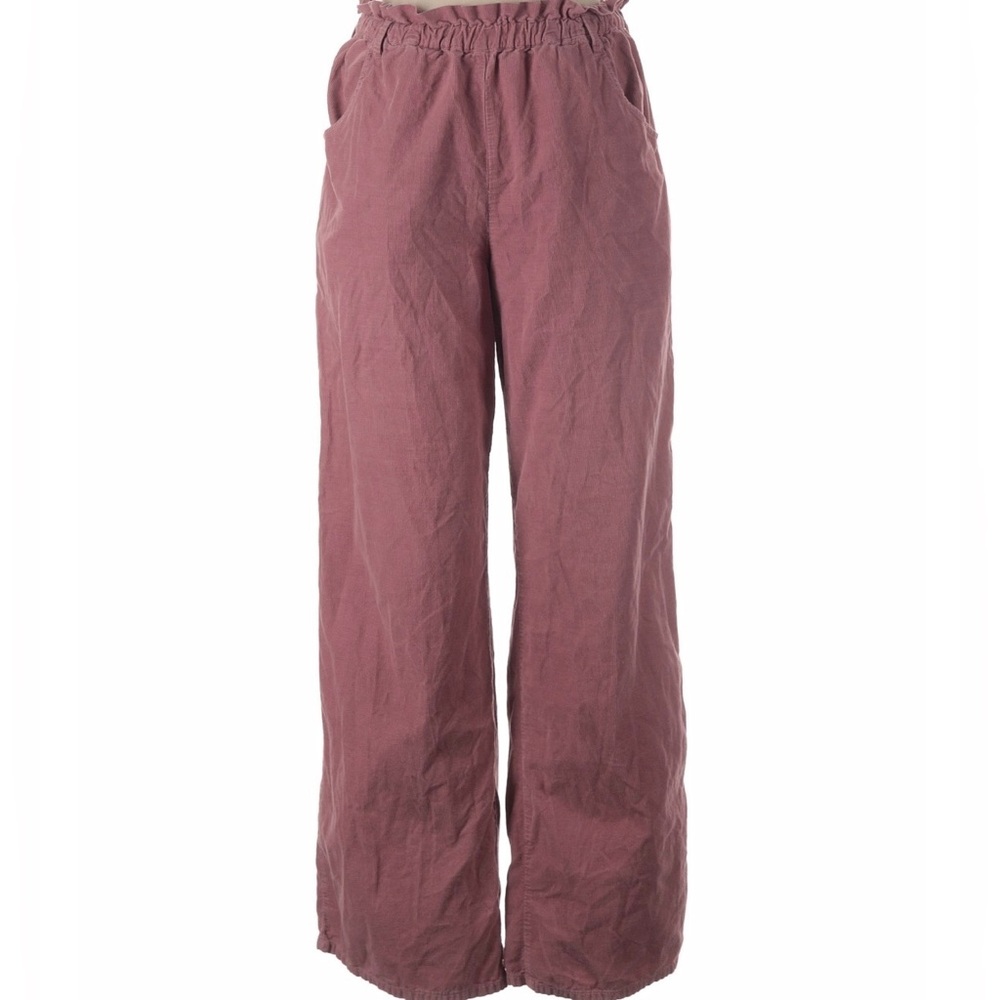 XIRENA Ultra Soft Pinwhale Cotton Corduroy Elastic Waist Pants M Mauve